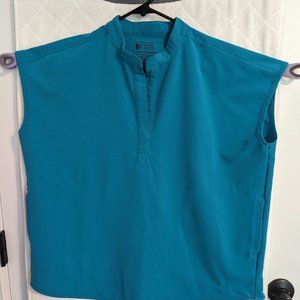 Teal FIGS - tall pants!